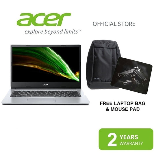Acer AL14-31P-C6PU Intel N100 8GB 512GB SSD 14" Shared Win11 Pure Silver with Laptop bag and Mousepad | Laptops | Traditional Laptops |
