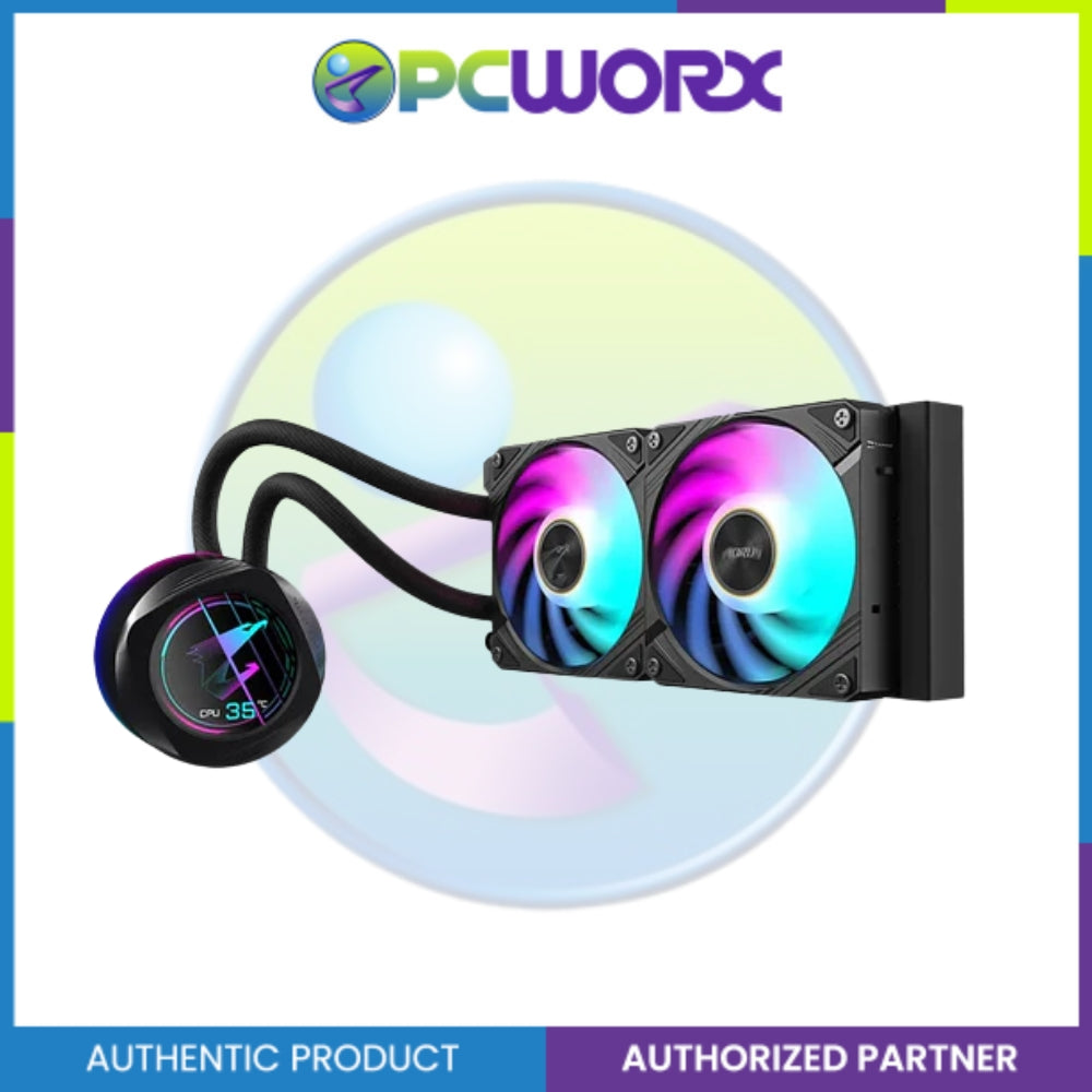 GIGABYTE AORUS WATERFORCE X 240, All-in-one Liquid Cooler with Circular LCD Disp GIGABYTE AORUS WATERFORCE X 240, All-in-one Liquid Cooler with Circular LCD Disp