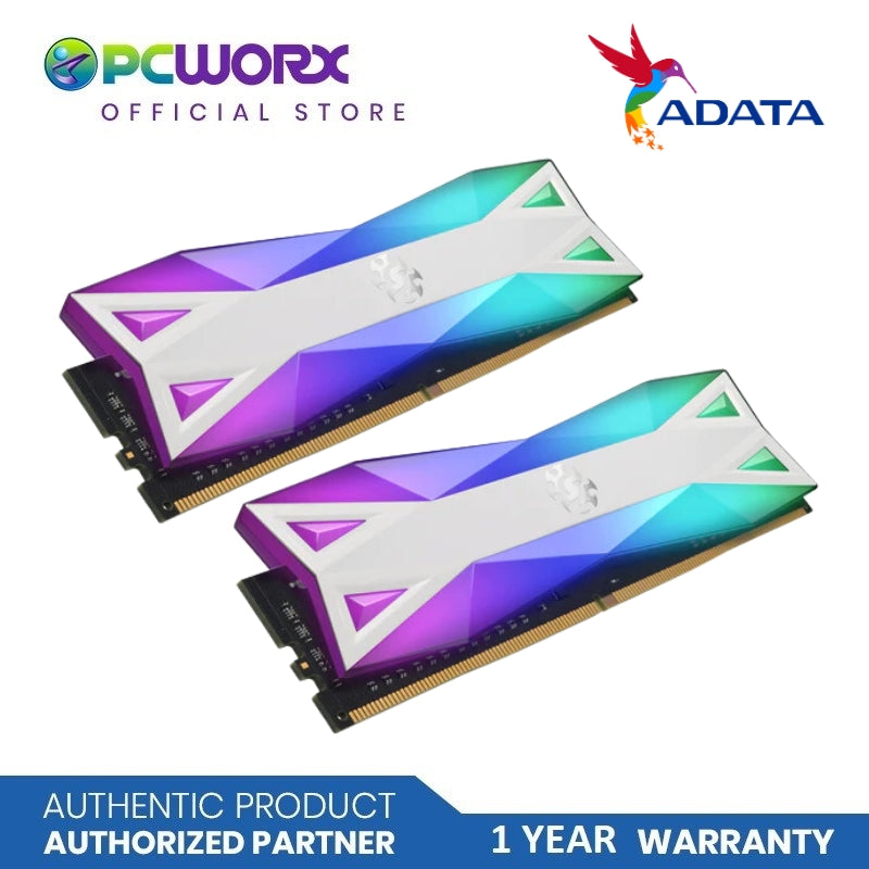 ADATA XPG Spectrix D60G 32GB (2X16GB) DDR4 RGB 3200MHZ PC4-25600 CL16-20-20 1.35V Desktop Memory (Tungsten Grey) | ADATA 32GB RAM DDR4