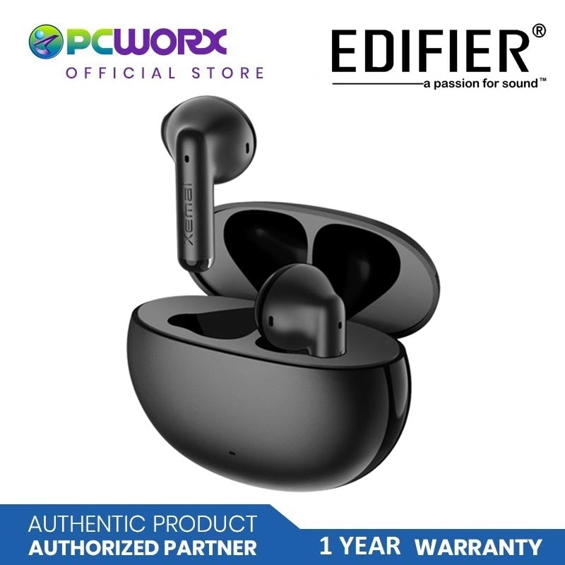 Edifier X2 True Wireless Earbuds Headphones Black | Wireless Earbuds Bluetooth 5.1 Headphones with Charging Case | Waterproof Stereo |  Earphones in-Ear Headset Deep Bass |  Built-in Mic for iPhone Android iOS |  Black