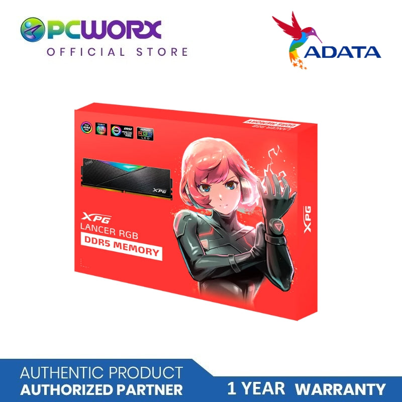 Adata AD-AX5U6000C3016G-DCLARBK-BOX XPG LANCER RGB DDR5 6000Mhz 32GB (2x16GB) W/Heatsink | Adata 32GB DDR5 RGB RAM - 32GB RAM