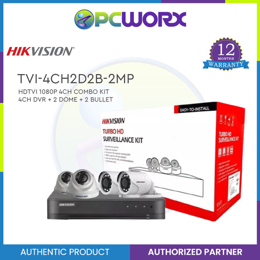 Hikvision TVI-4CH2D2B-2MP Eco 2MP 4CH HDTVI Combo Kit