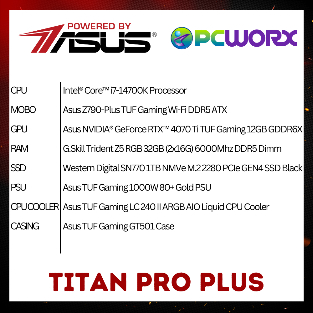 Powered by ASUS - TITAN PRO PLUS