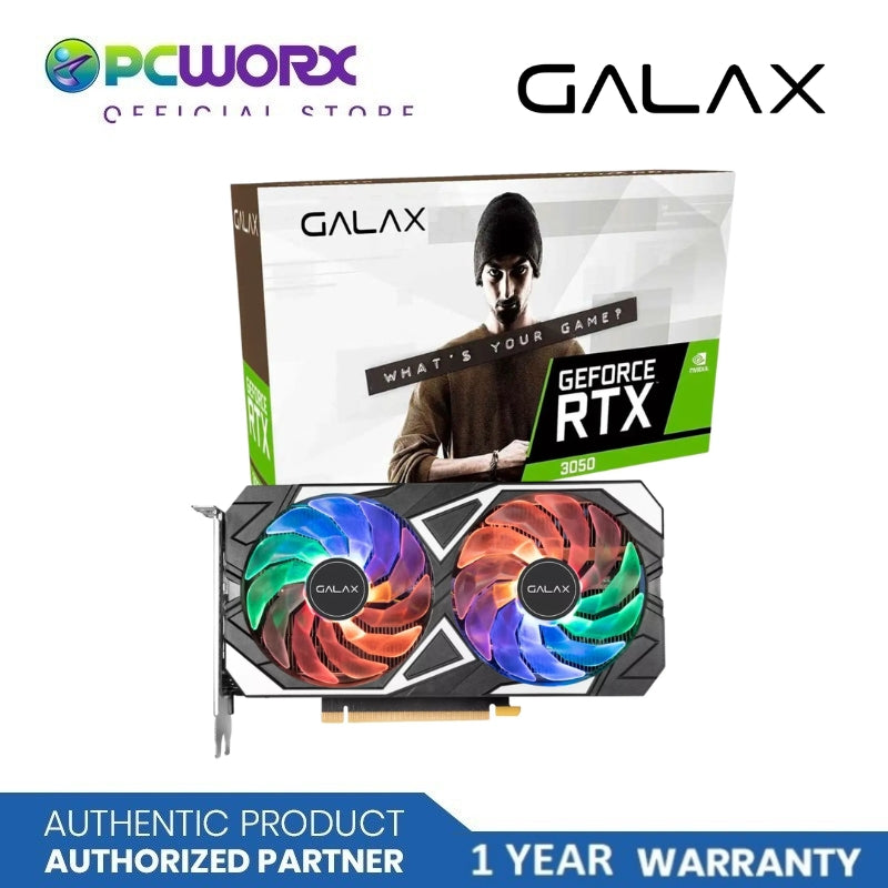 Galax 35NSL8MD6YEX RTX3050 EX 1-Click OC 8GB GDDR6 128 Bit Graphics Card