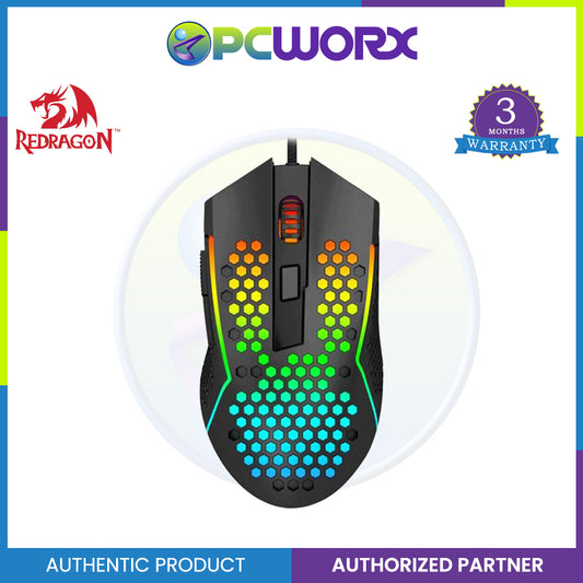 Redragon M987-K Lightweight 55g Honeycomb Gaming Mouse RGB Backlit Wired 6 Buttons Programmable