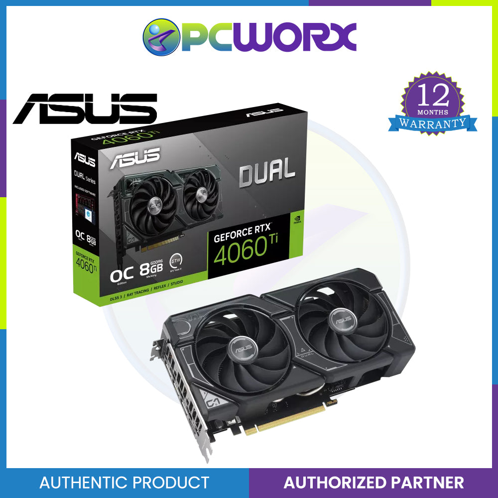 Asus DUAL-RTX4060TI-O8G RTX4060TI Dual OC 8GB GDDR6 HDMI*1/DP*3