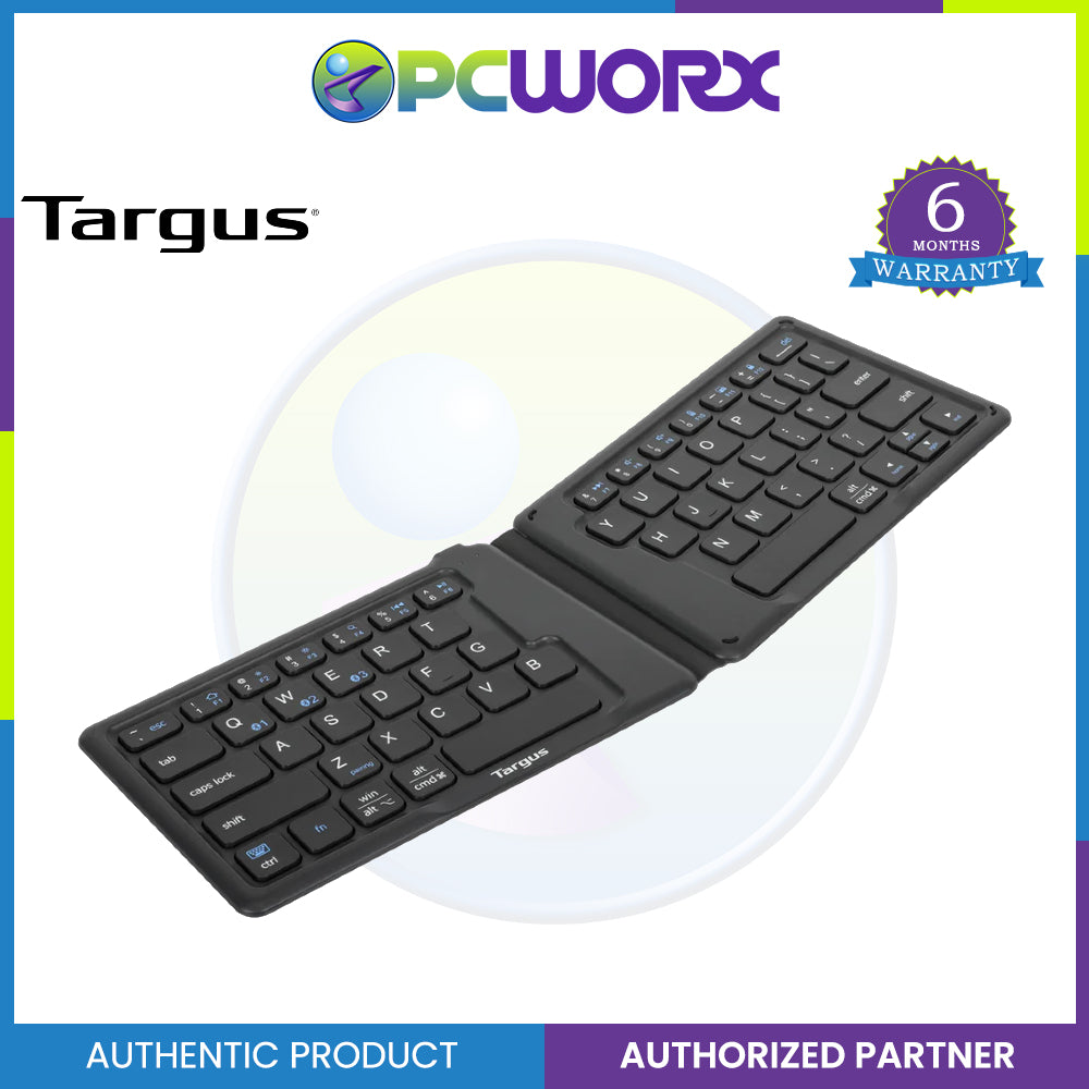 Targus AKF003 Ergonomic Foldable Bluetooth Antimicrobial Wireless Keyboard