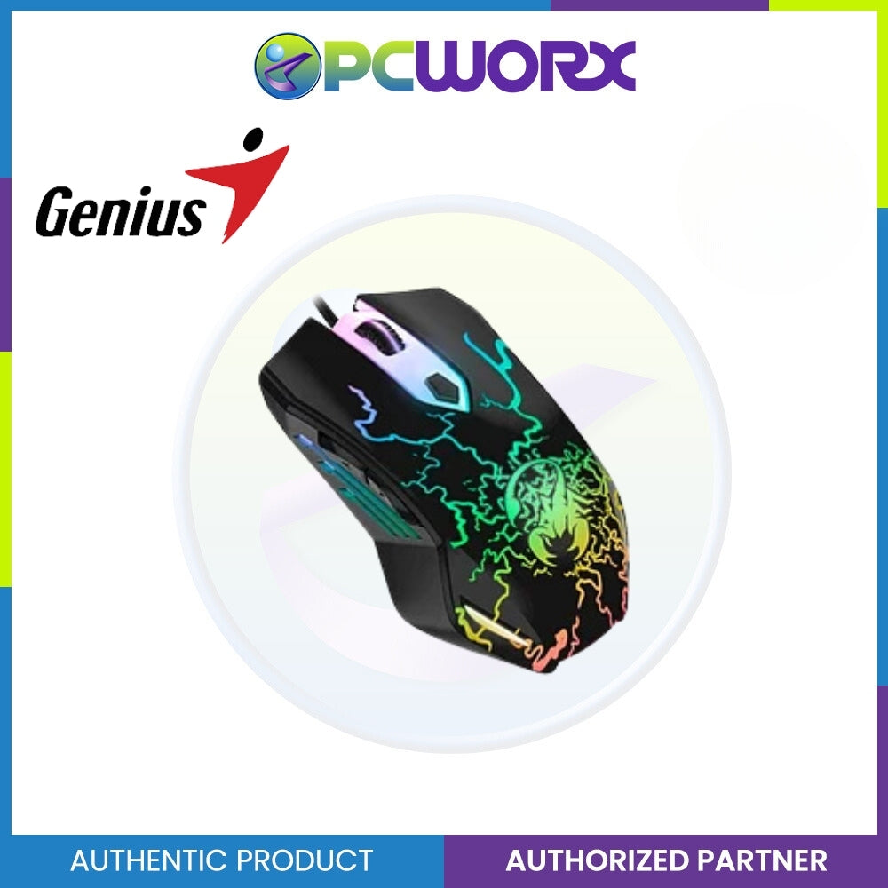 Genius GX-Gaming Scorpion Spear Gaming Mouse with 6 Buttons and Colorful  Breathing RGB LED