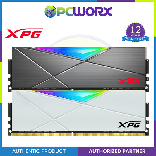 Adata XPG SPECTRIX D50 RGB 16GB (2X8GB) DDR4 3200Mhz RAM - Tungstem Gray & White