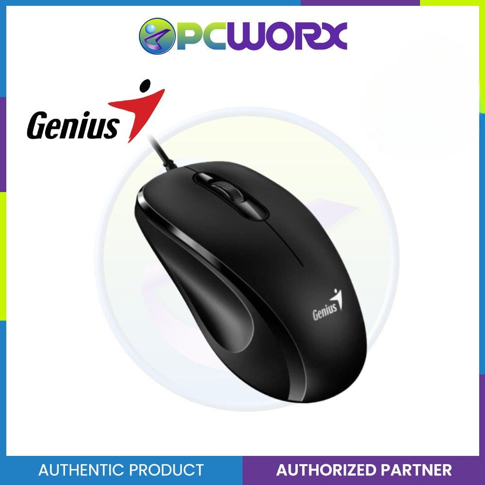 Genius DX-101 USB Full Size Wired Optical Mouse - Black | USB Genius Mouse