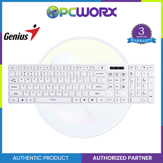 Genius Keyboard Slim Star 126 wired, USB, multimedia, 104 keys, White