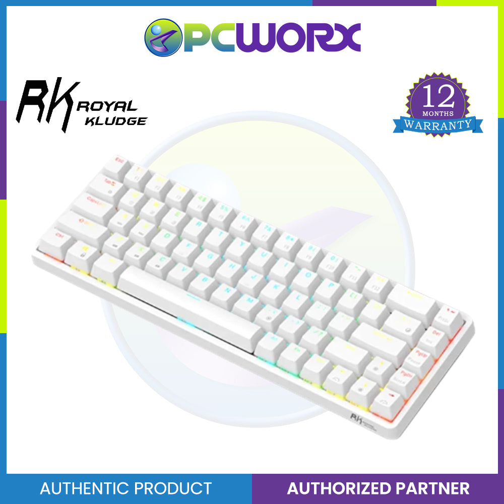Royal Kludge RKG68 Tri-Mode RGB 68 Keys Hot Swappable Mechanical Gaming Keyboard