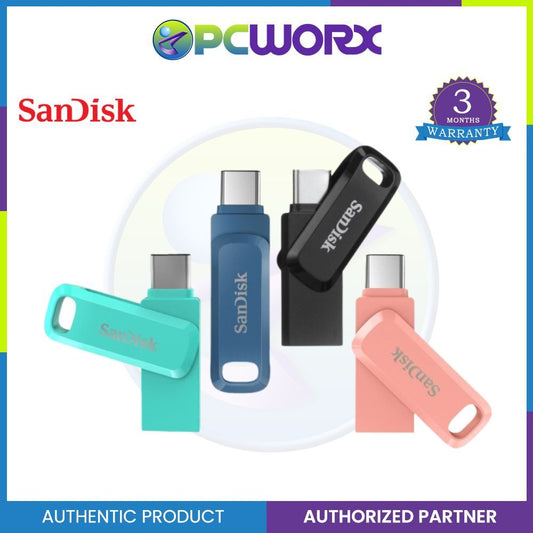SanDisk 256GB Ultra Dual Drive Go USB Type-C Flash Drive - Black | Green | Blue | Peach