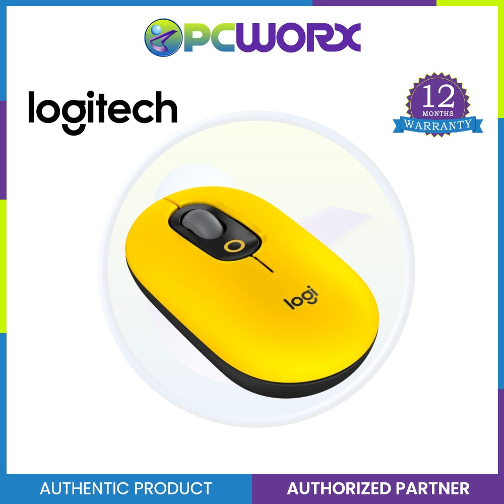 Logitech POP Wireless Mouse with Emoji Button Function Blast Yellow | Wireless Mouse