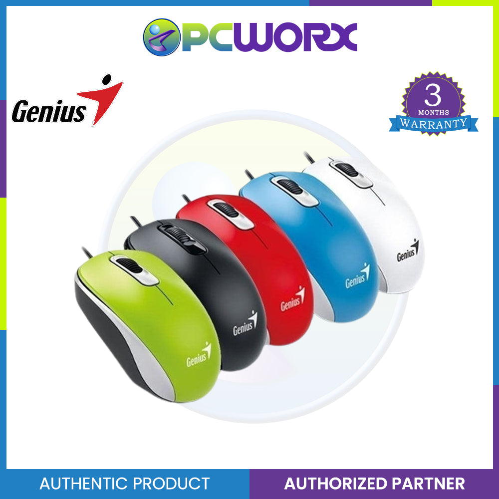 Genius DX-110 PS2 Full Size Optical Mouse in Different Colour