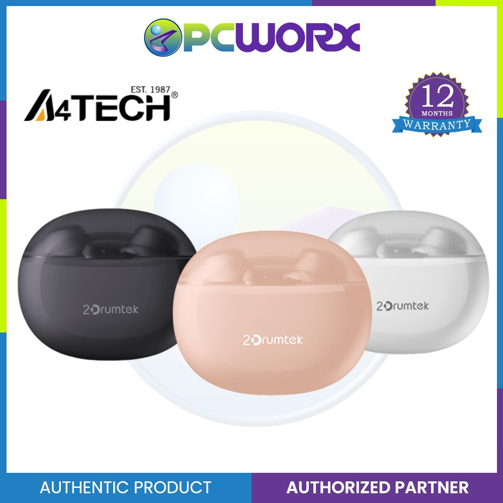 A4tech B27 2Drumtek True Wireless Earphone Bluetooth v5.2 Wireless Earphone