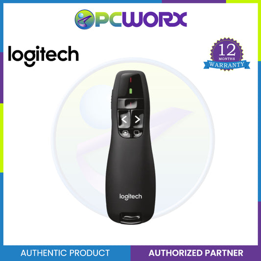 Logitech R400 2.4 GHz USB-Receiver Red Laser Pointer Wireless Presentation Remote