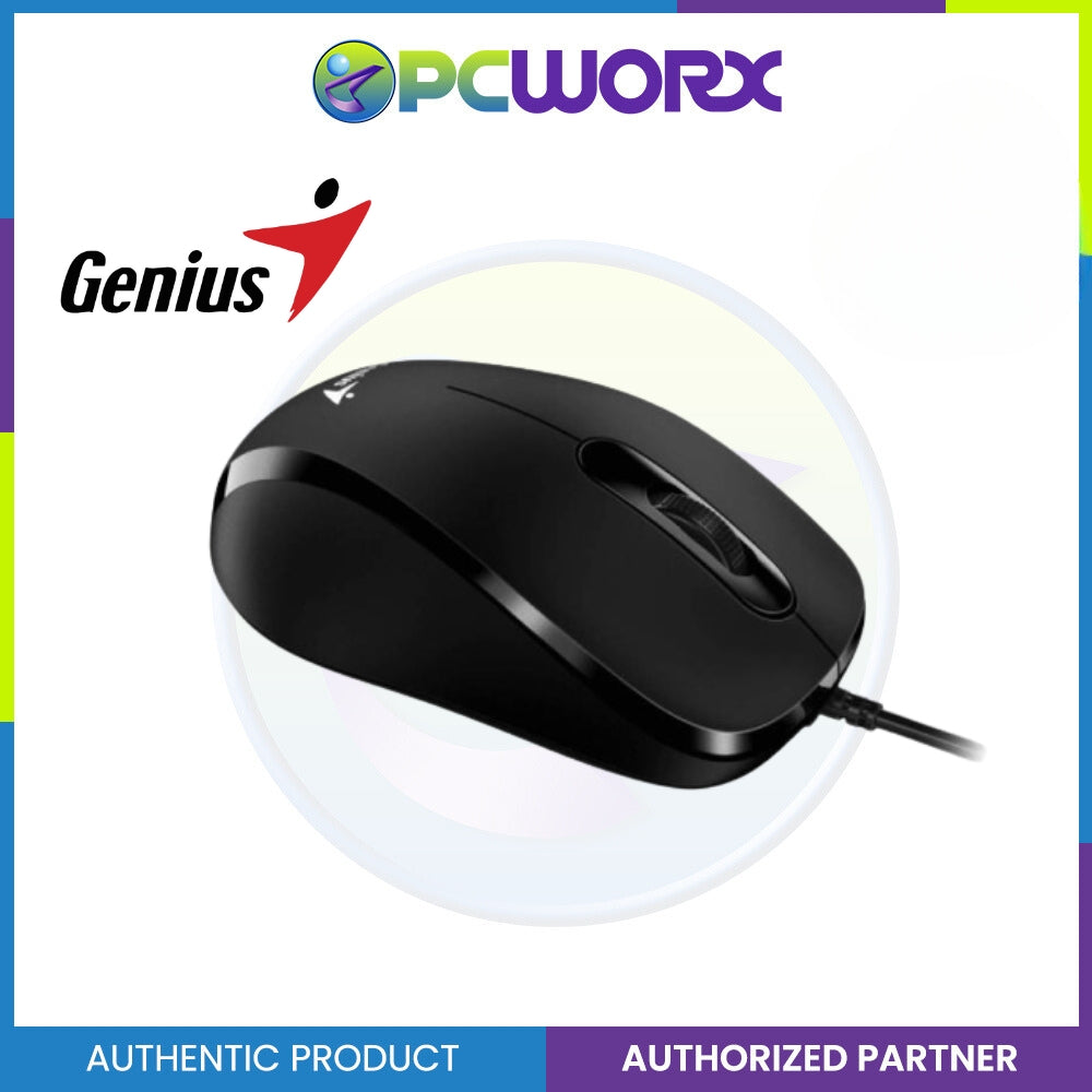 Genius DX-101 USB Full Size Wired Optical Mouse - Black | USB Genius Mouse