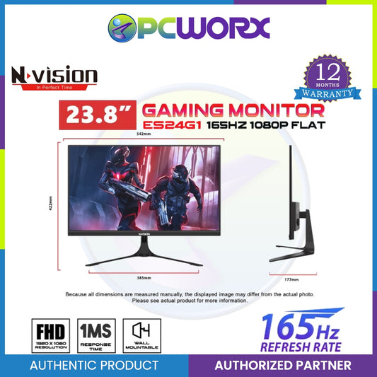 Nvision EG24S1 165Hz Running Speed Specially configured for Games Flat IPS Panel 24" Gaming Monitor