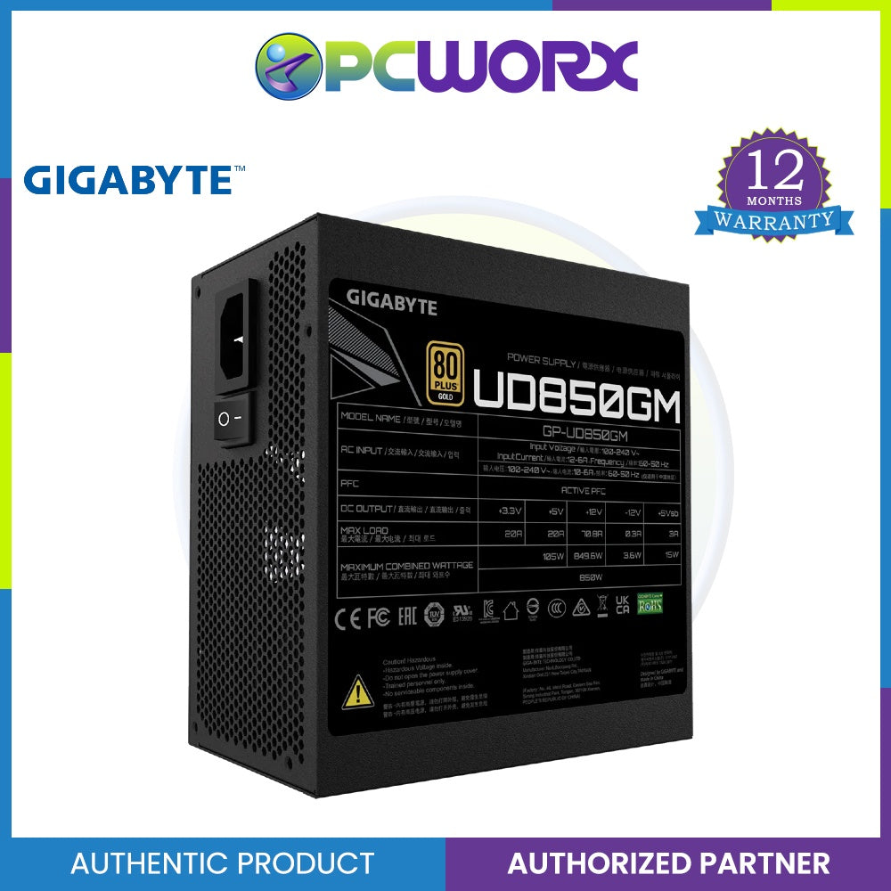 Gigabyte GP-UD850GM 850W 80+ Gold Fully Modular Power Supply