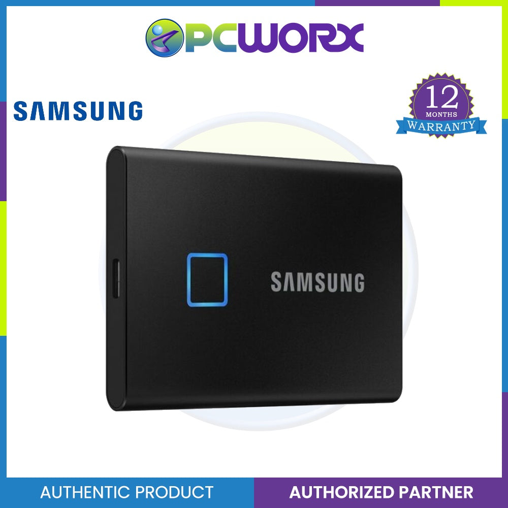 Samsung 1TB T7 Touch Portable USB3.2 (MU-PC1T0K/WW) External SSD