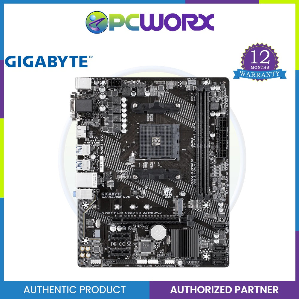 Gigabyte A320M / A520M-K V2 DDR4 AM4 A/L mATX Motherboard