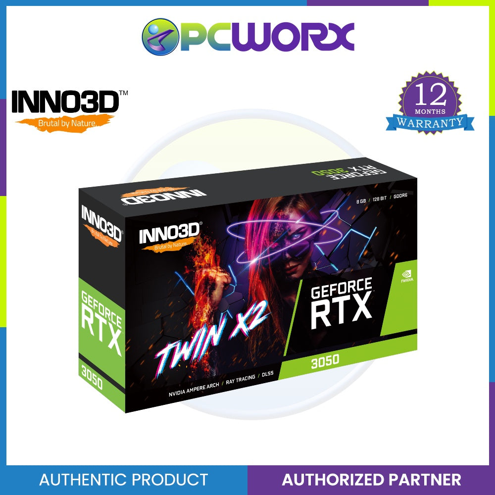 Inno3D NVIDIA® GeForce RTX™ 3050 Twin X2 8GB GDDR6 Graphic Card