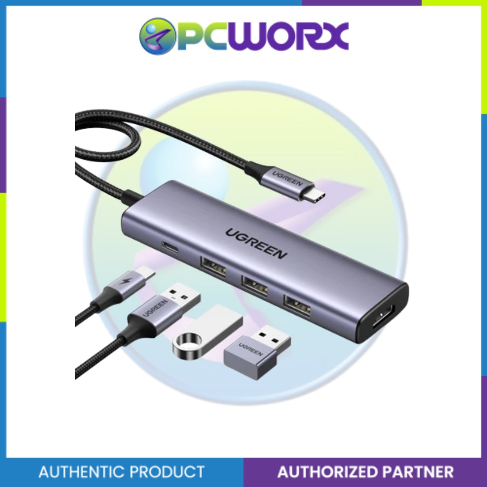 Ugreen CM511 15596 5in1 USB-C 3*USB 3.0+1*HDMI Multifunction Adapter 15cm