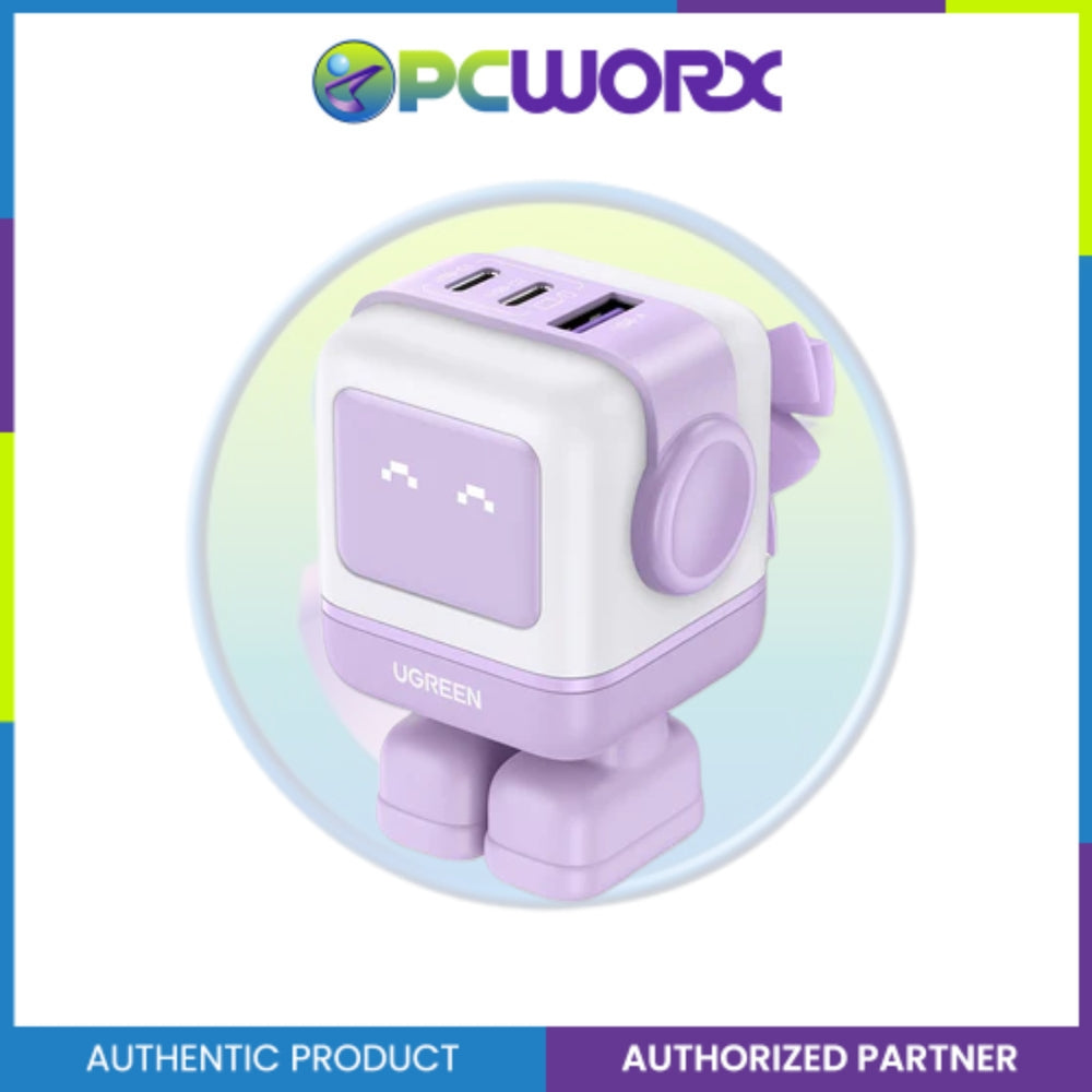 Ugreen CD361/35314 Mini Robot 65W 3-Port PD GaN Fast Charger Purple