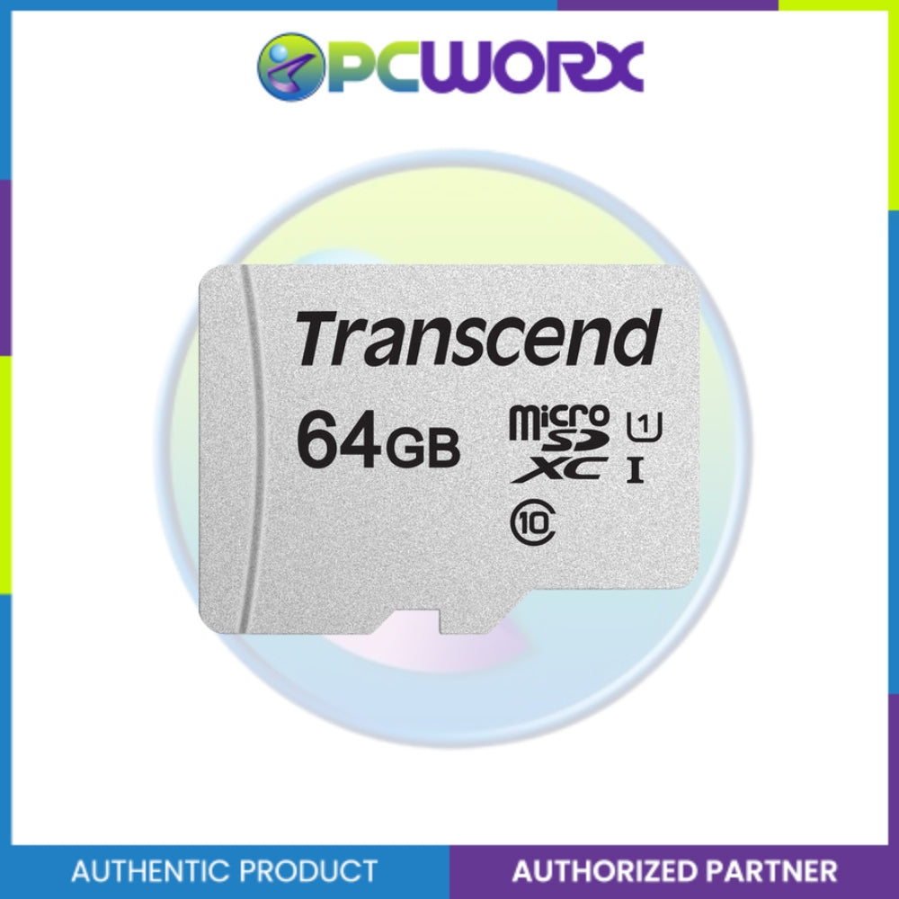 Transcend TS64GUSD300S-A 64GB UHS-I U1 MicroSD with Adapter