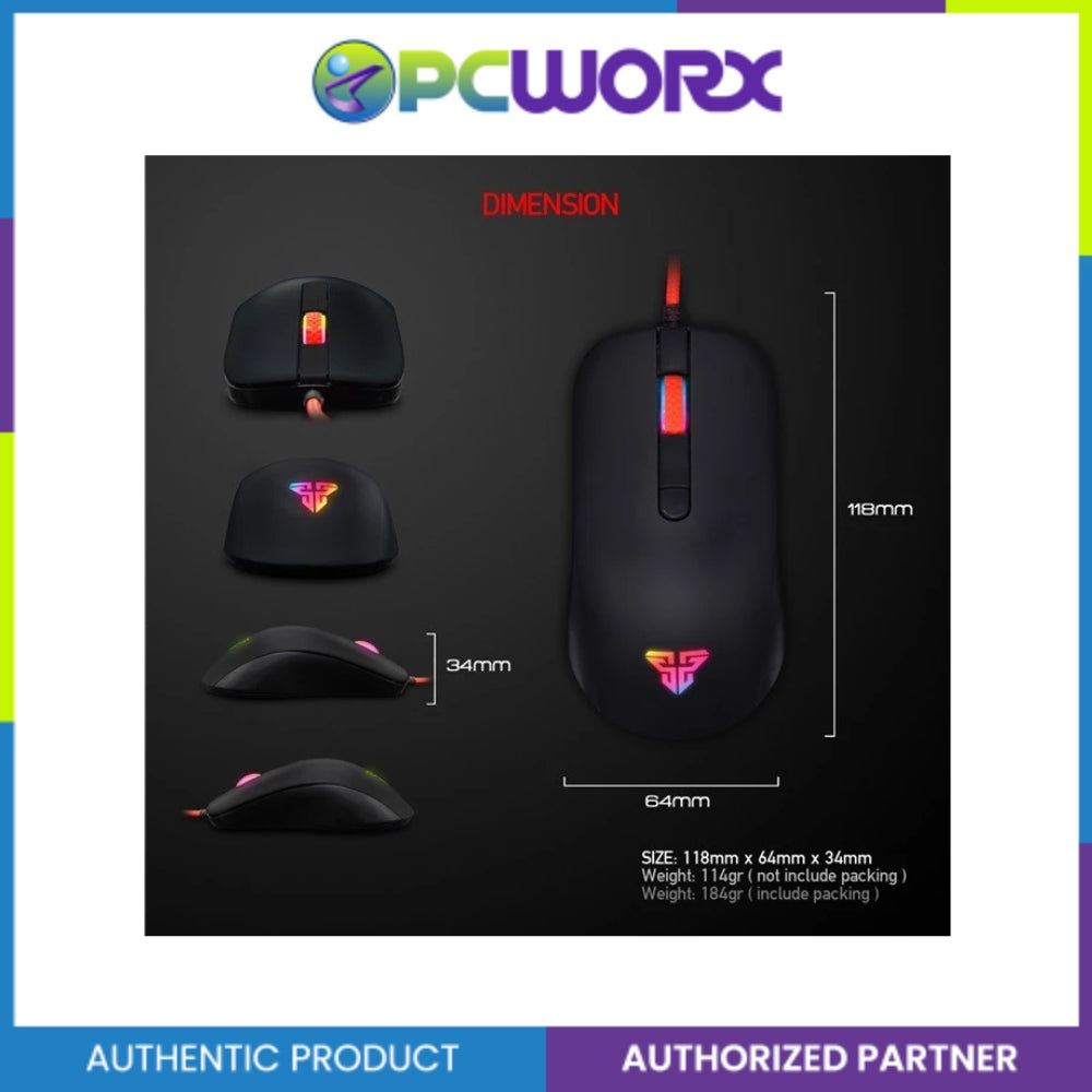 Fantech G10 Rhasta RGB Wired Mouse Black