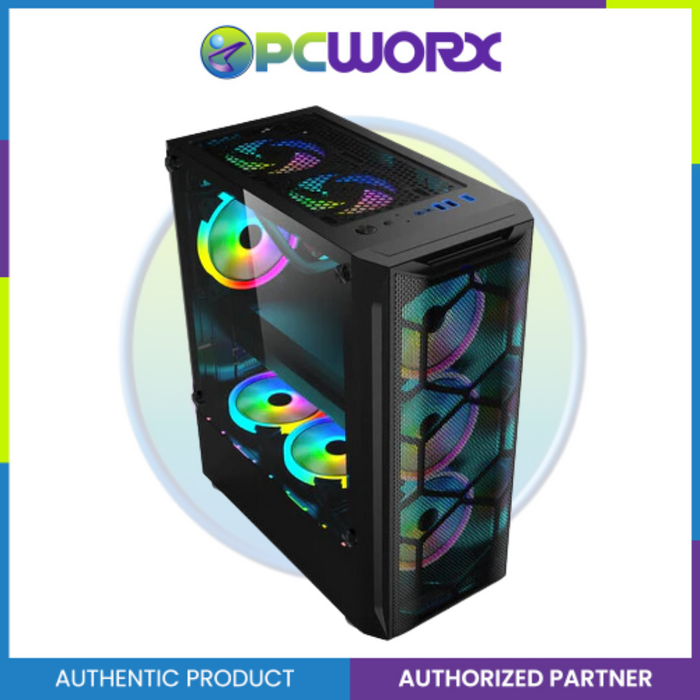 Coolman Aurora w/ 3pcs RGB fan ATX Mid-tower Gaming Case