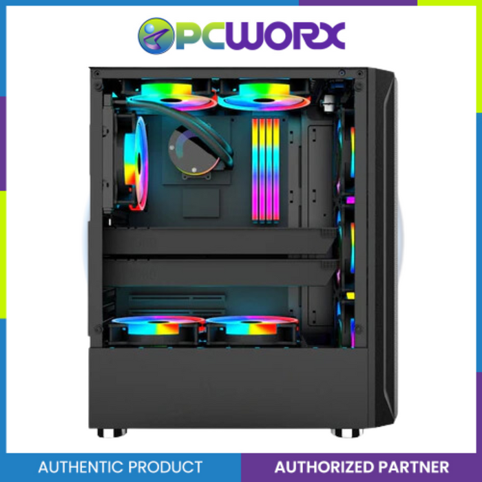 Coolman Aurora w/ 3pcs RGB fan ATX Mid-tower Gaming Case