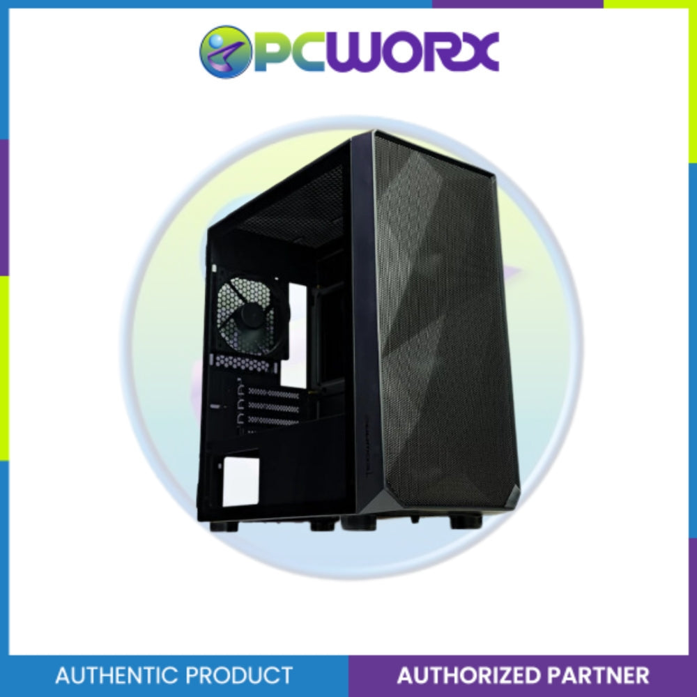 Tecware Forge M – Case Mini Tower MATX Con Pannello Frontale Mesh, 4 Ventole Da 12 Cm E Vetro Temperato Laterale