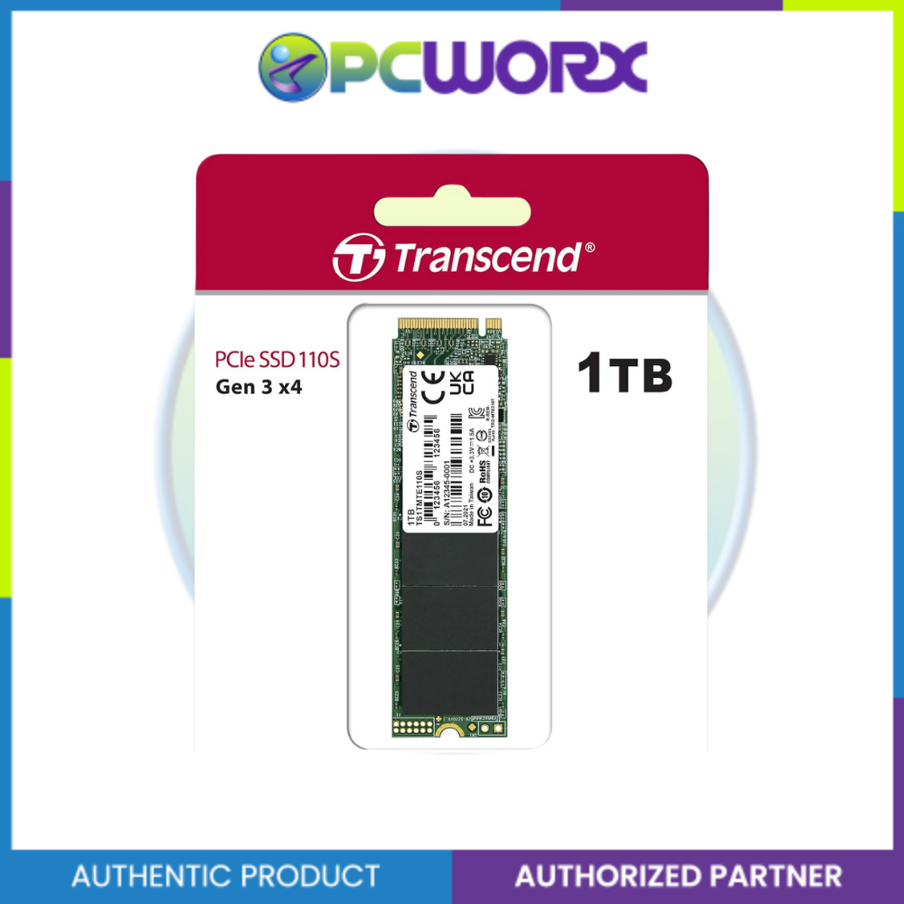 Transcend TS1TMTE110S 1TB NVMe PCIe Gen3 x4 MTE110S M.2 SSD Solid State Drive