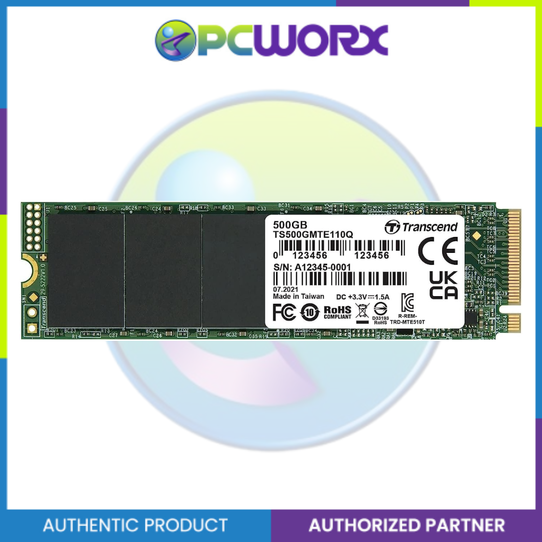 Transcend TS500GMTE110Q 110Q 500GB NVMe M.2 2280 SSD Drive
