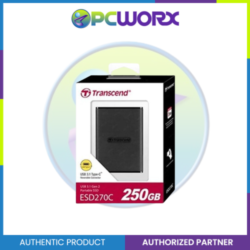 Transcend TS250GESD270C 250GB USB3.1 Gen2 USB Type-C Portable SSD