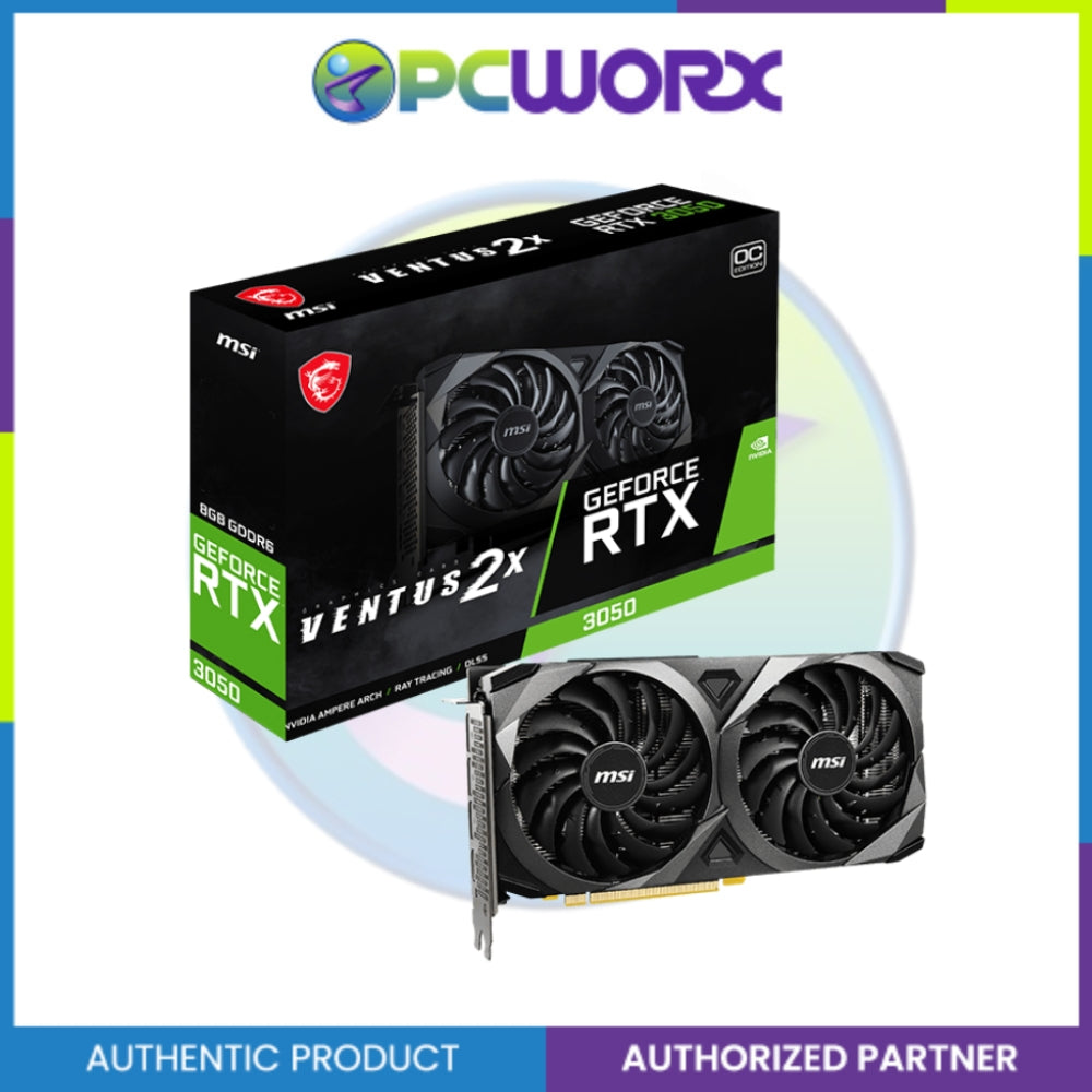 MSI NVIDIA® GeForce RTX™3050 VENTUS 2X 8G OC 8GB GDDR6 128-bit DP+HDMI (912-V397-418)