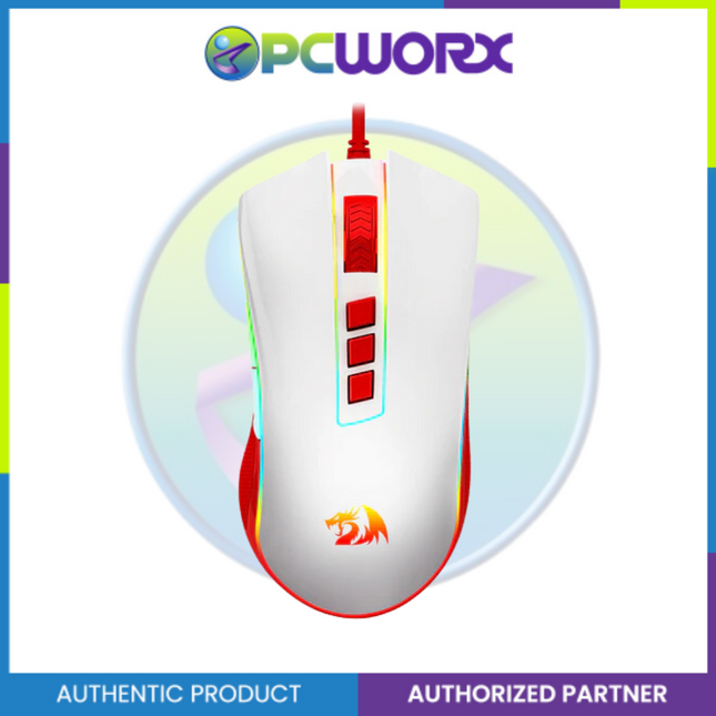 Redragon Cobra M711C Gaming Mouse White Red