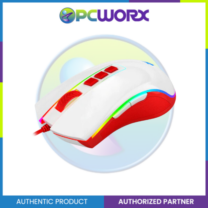 Redragon Cobra M711C Gaming Mouse White Red
