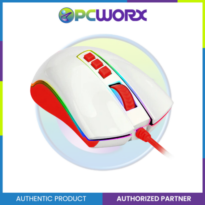 Redragon Cobra M711C Gaming Mouse White Red