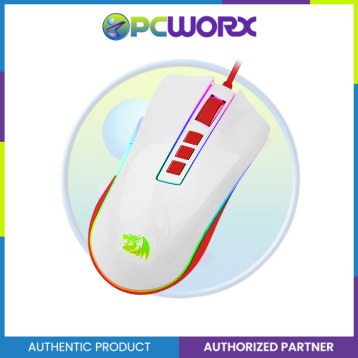 Redragon Cobra M711C Gaming Mouse White Red