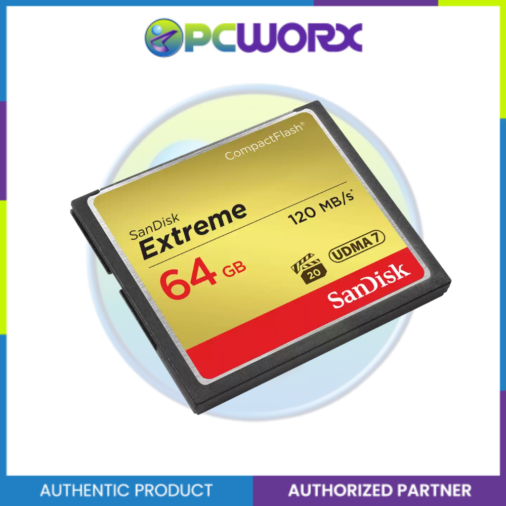 Sandisk SDCFXSB-064G-G46 64GB EXTREME CF VPG20 UDMA 7 120MB/S R 85MB/S W 4X6
