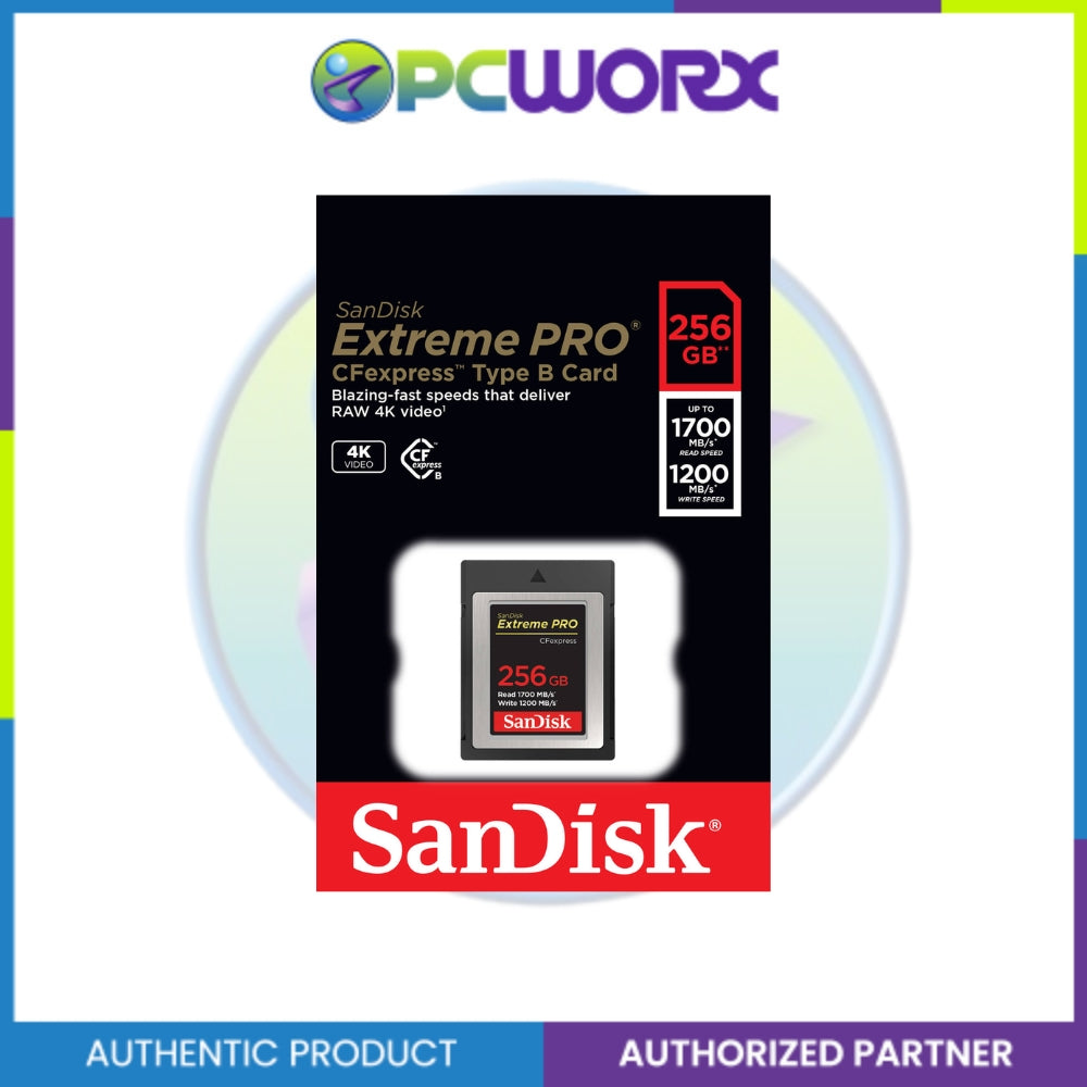 Sandisk SDCFE-256G-GN4NN 256GB Extreme Pro CFExpress Card Type B 1700MB/S R 12