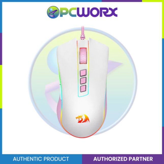 Redragon M711WP Gaming Mouse Cobra White and Pink