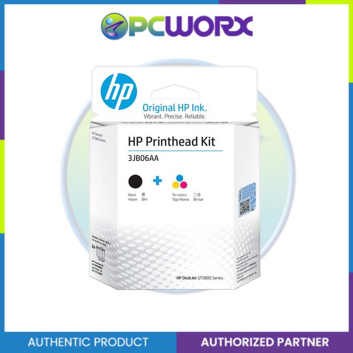 HP 3JB06AA GT51/52 Blk/Clr Printhead Combo 2-Pk