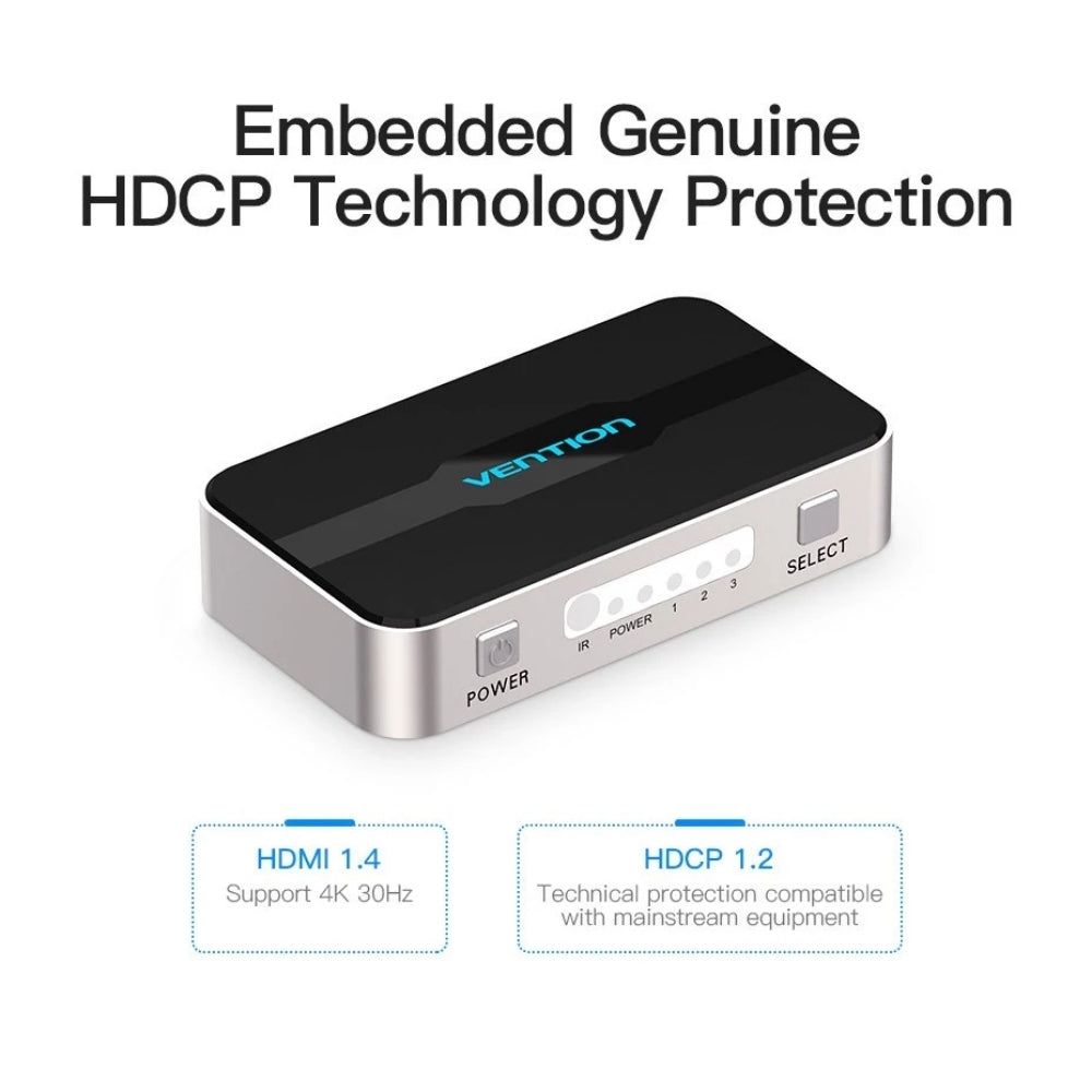 Vention AFFH0 3 in1 Out HDMI Switcher
