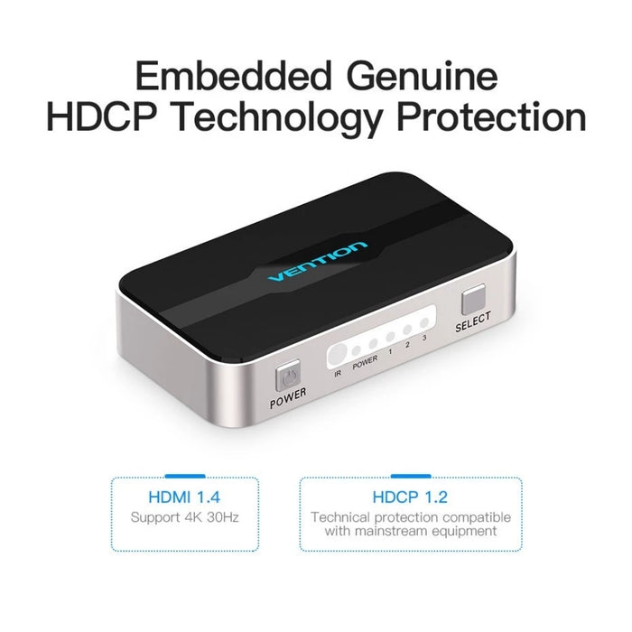 Vention AFFH0 3 in1 Out HDMI Switcher