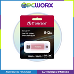 Transcend TS512GESD310P 512GB Type C Portable SSD Pink