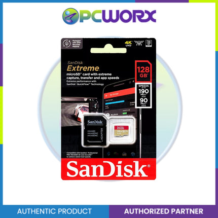 Sandisk SDSQXAA-128G-GN6AA 128GB Extreme MicroSDXC V30 C10 UHS-1